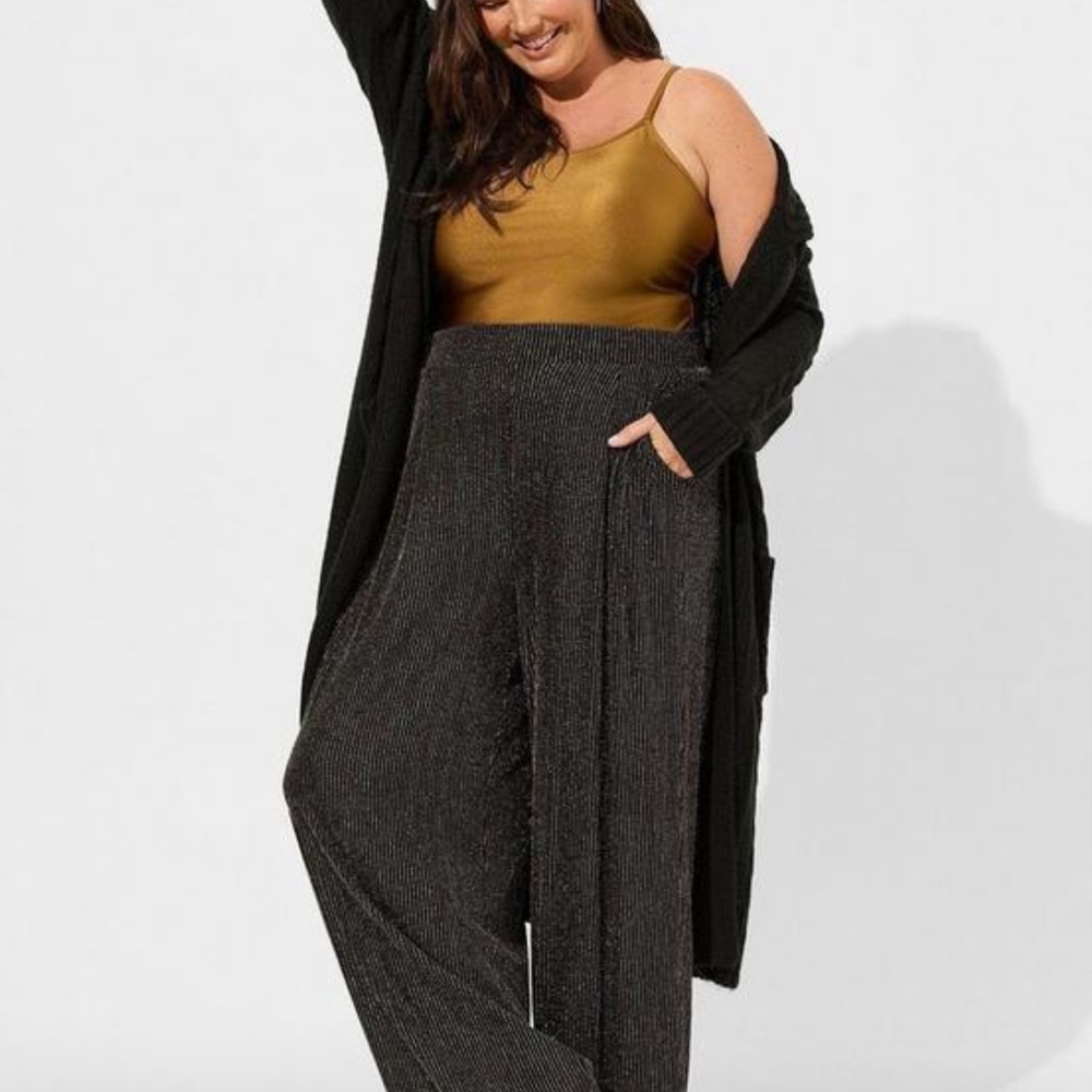 NWT, Torrid, Wide Leg Stretch Glitter Stripe Pants, 2X